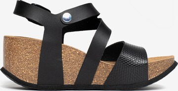 Bayton Sandalen met riem 'Ibiza' in Zwart