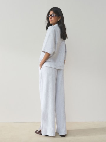 Wide Leg Pantalon Next en bleu
