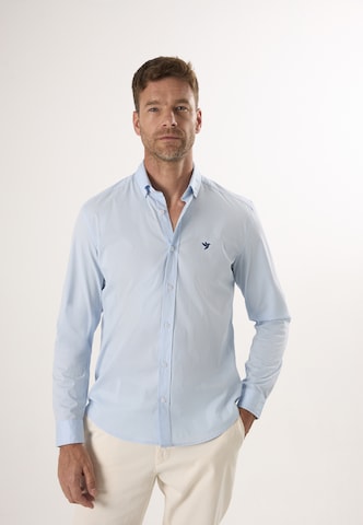 Felix Hardy Regular fit Button Up Shirt in Blue: front