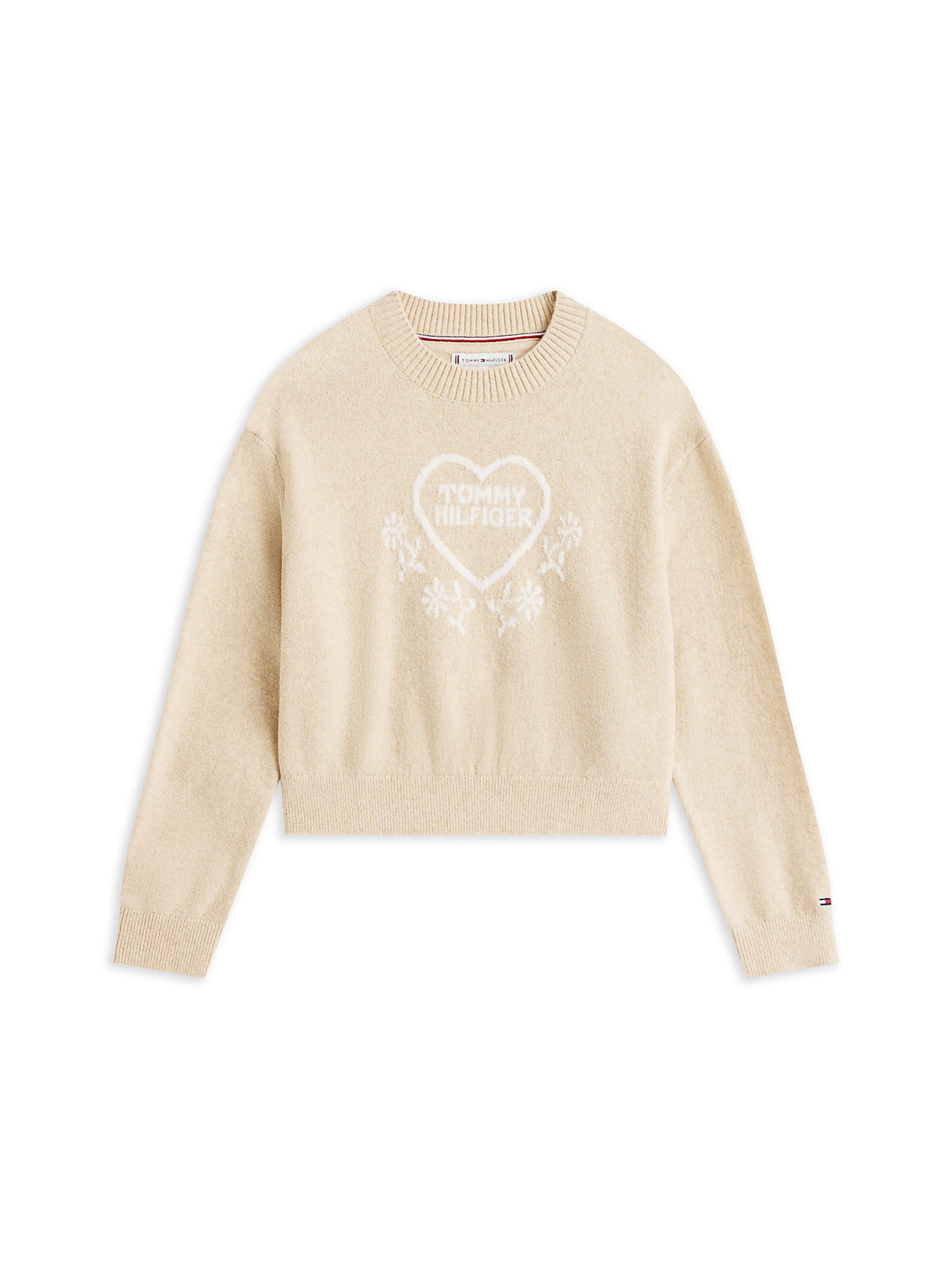 TOMMY HILFIGER Pullover 'Intarsia' in Beige: Vorderseite