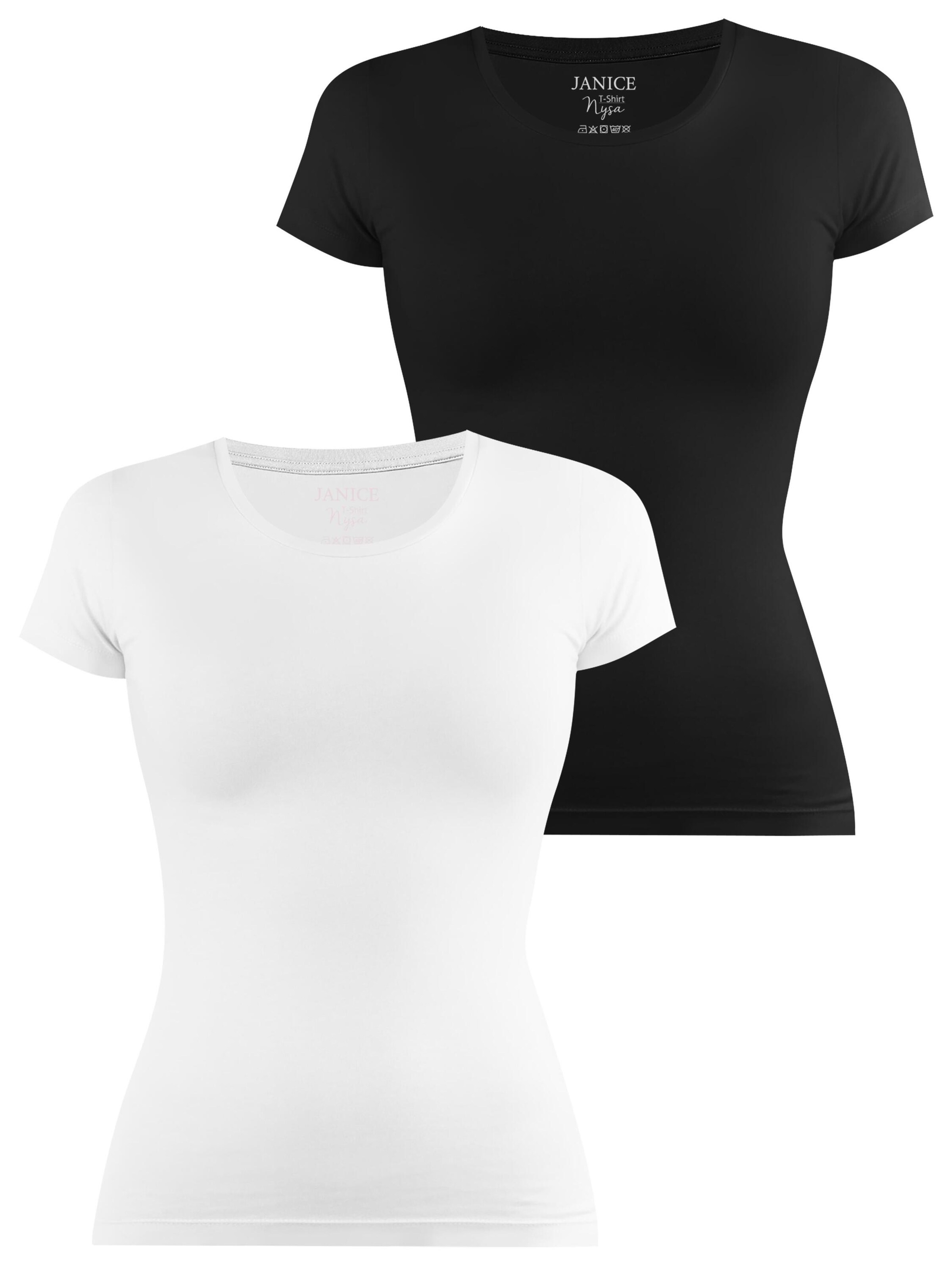 Janice Shirt ' Nysa ' in Zwart: voorkant