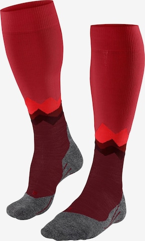 FALKE Sportsocken 'TK2 Explore Long' in Rot: Vorderseite
