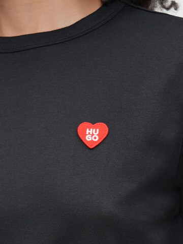 HUGO Футболка 'Damacia_6' в Черный