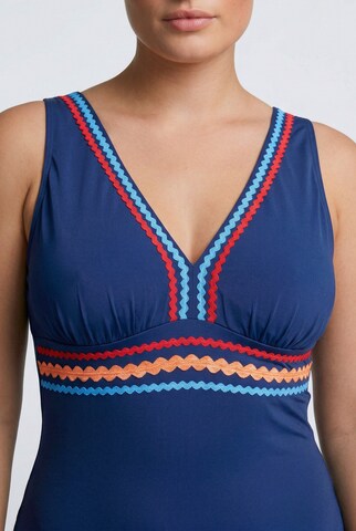 Ulla Popken Badeanzug in Blau