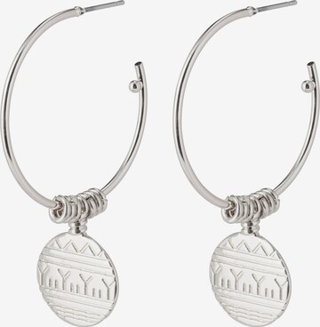 Pilgrim Earrings in Silver: front