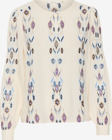 Cream Blouse 'Polly' in Beige: voorkant