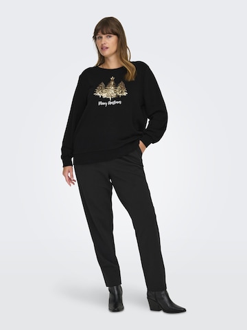 ONLY Carmakoma Sweatshirt 'CARXmas' in Zwart