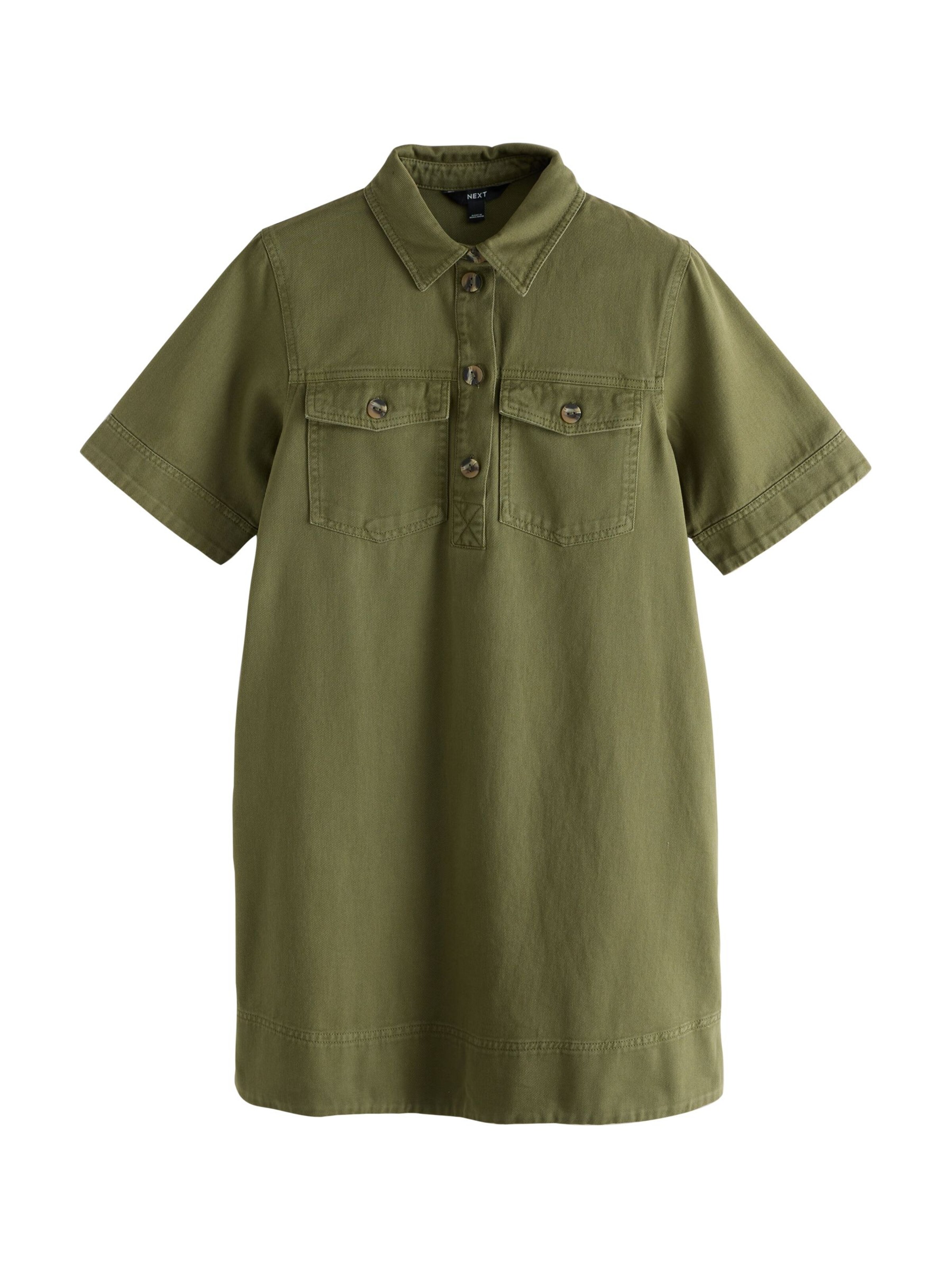 Next Shirt Dress in Green: front