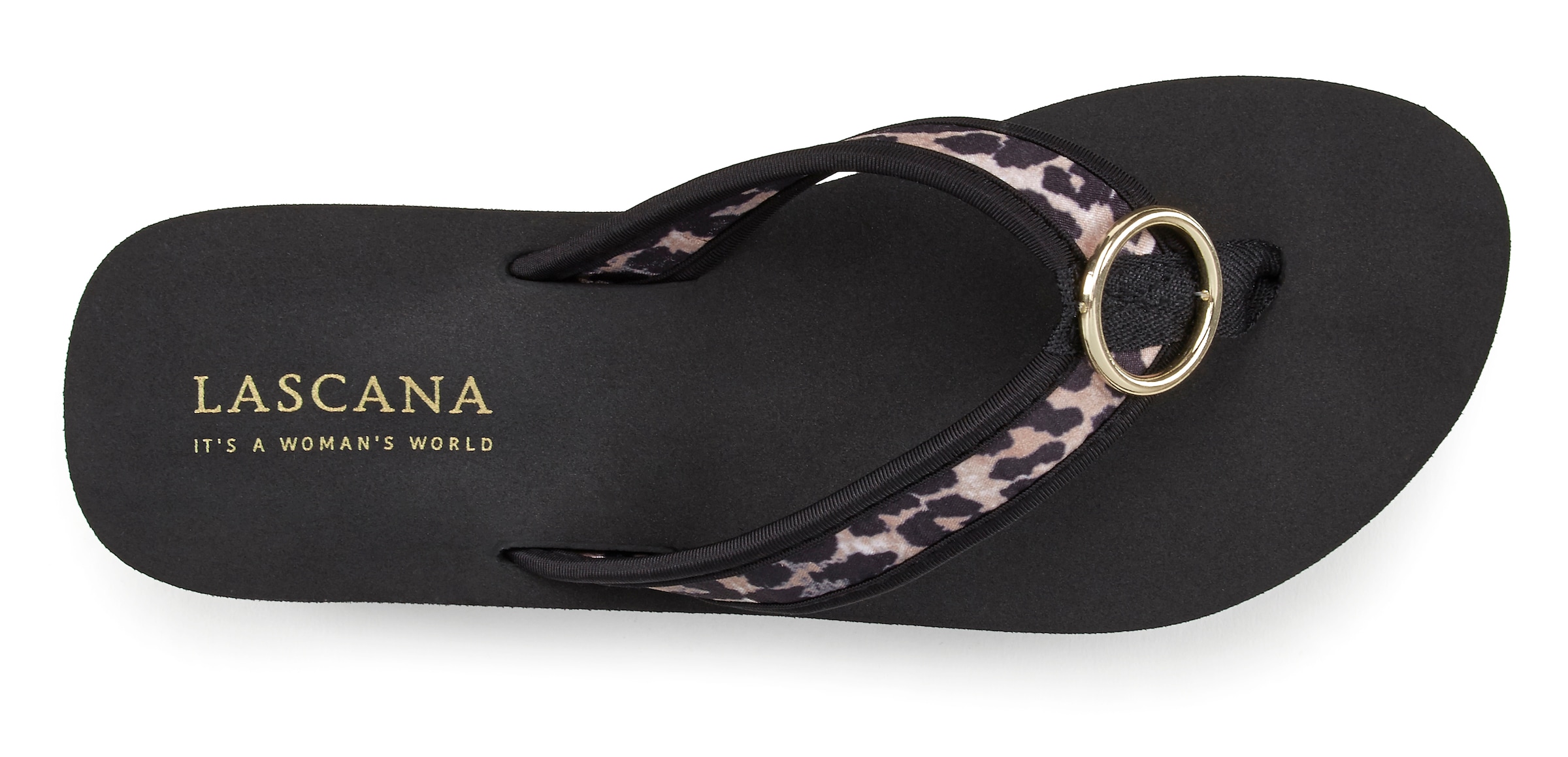LASCANA T-Bar Sandals in Black