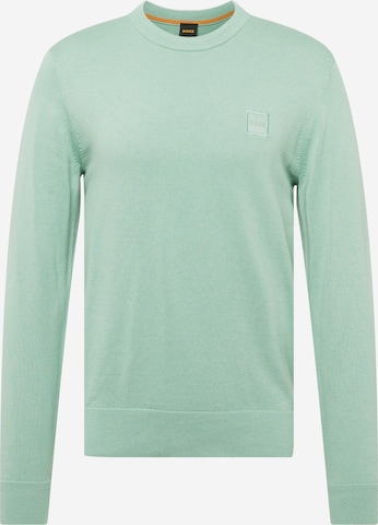 BOSS Orange Sweater 'Kanovano' in Green: front