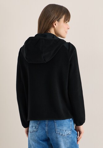 CECIL Fleecejacke in Schwarz