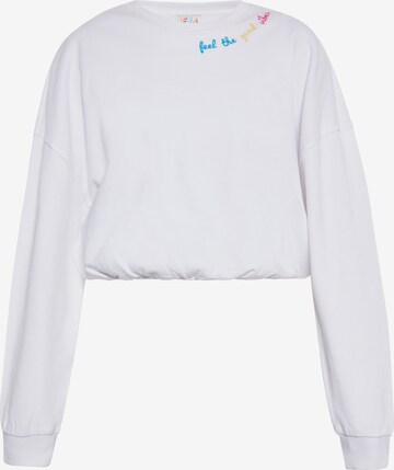 Sweat-shirt IZIA en blanc : devant