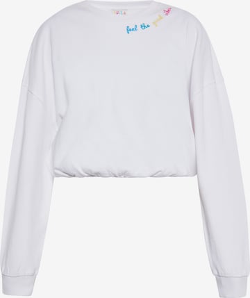 IZIA Sweatshirt in Wit: voorkant