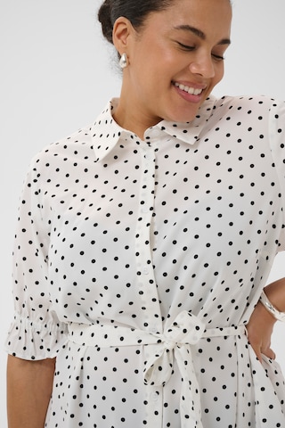 KAFFE CURVE Shirt dress 'Dally ' in White