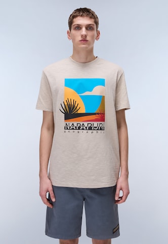 NAPAPIJRI T-Shirt 'S-Arbia' in Beige: Vorderseite