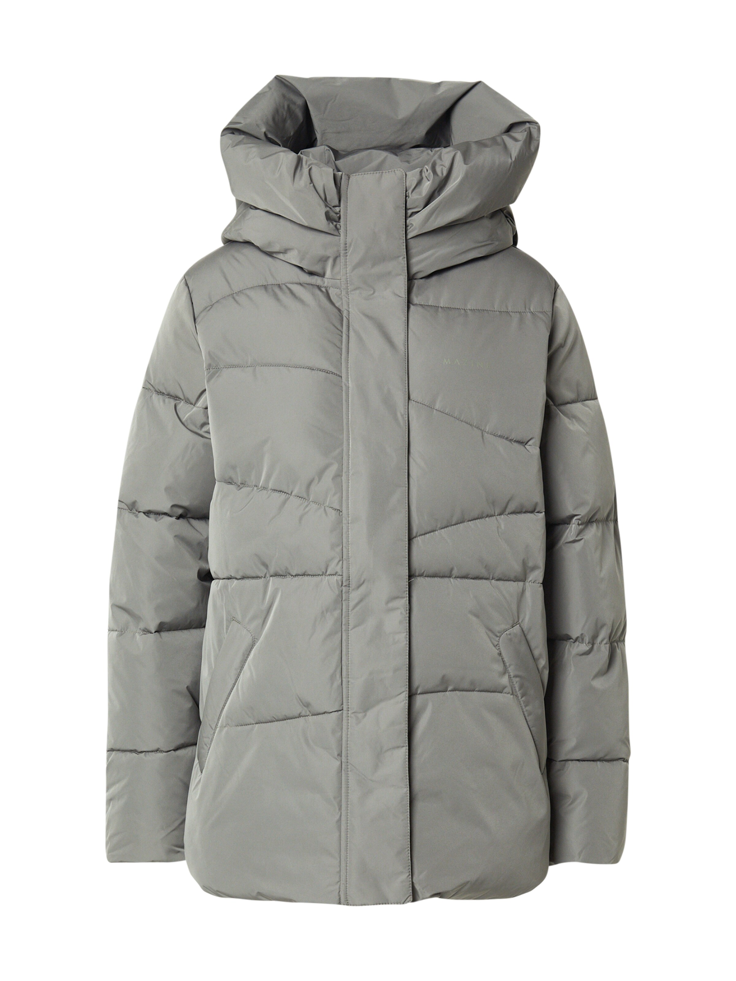 Giacca invernale di mazine in grigio: frontale