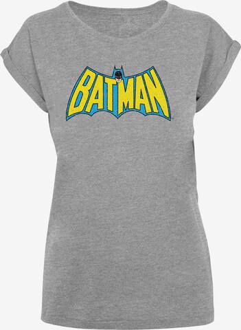 F4NT4STIC Shirt 'DC Comics Batman Crackle' in Grey: front