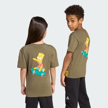 T-Shirt fonctionnel 'The Simpsons' ADIDAS SPORTSWEAR en vert : devant