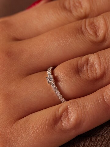 Lucardi Ring 'Statement' in Zilver: voorkant
