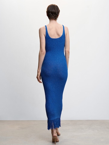 MANGO Gebreide jurk 'Jaia' in Blauw
