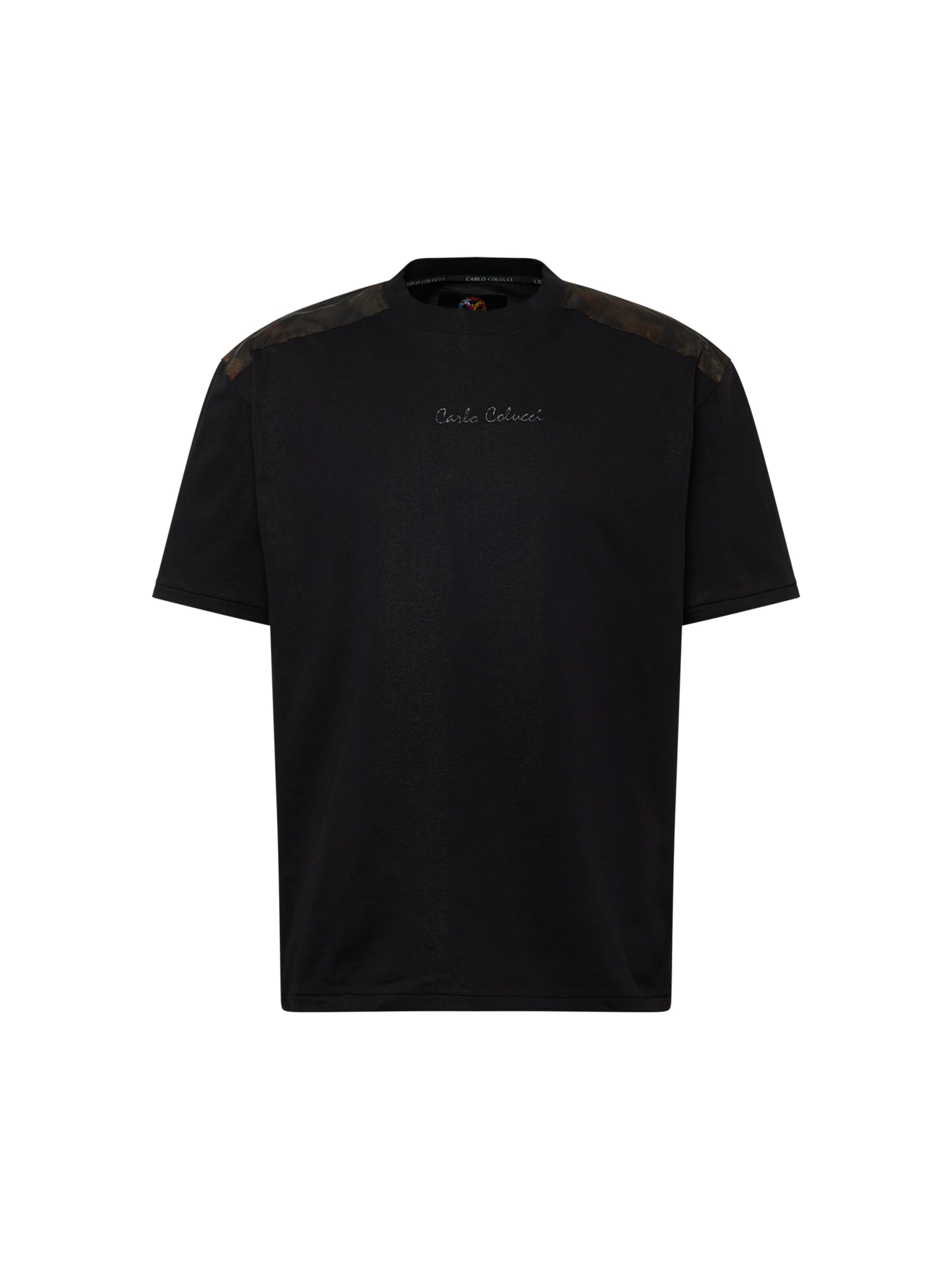 Carlo Colucci Shirt 'Danelon' in Zwart: voorkant