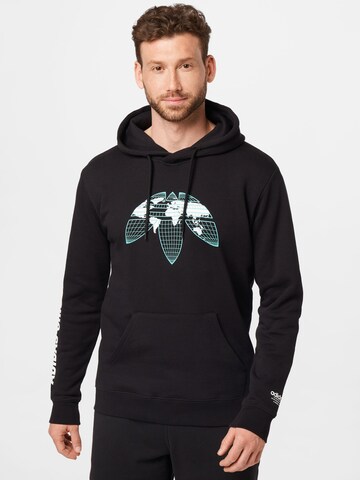 ADIDAS ORIGINALS Sweatshirt in Black: front