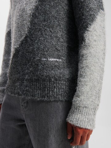 Karl Lagerfeld - Jersey ' Intarsia' en gris