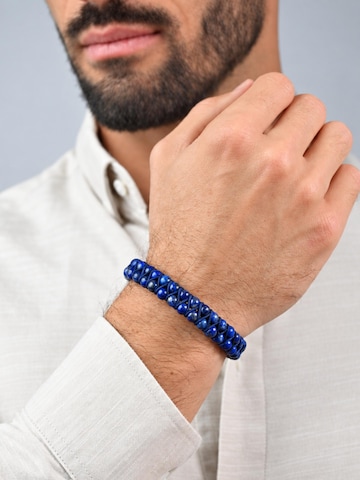 GT Collection Bransoletka 'Lapis Double-Row' w kolorze niebieski