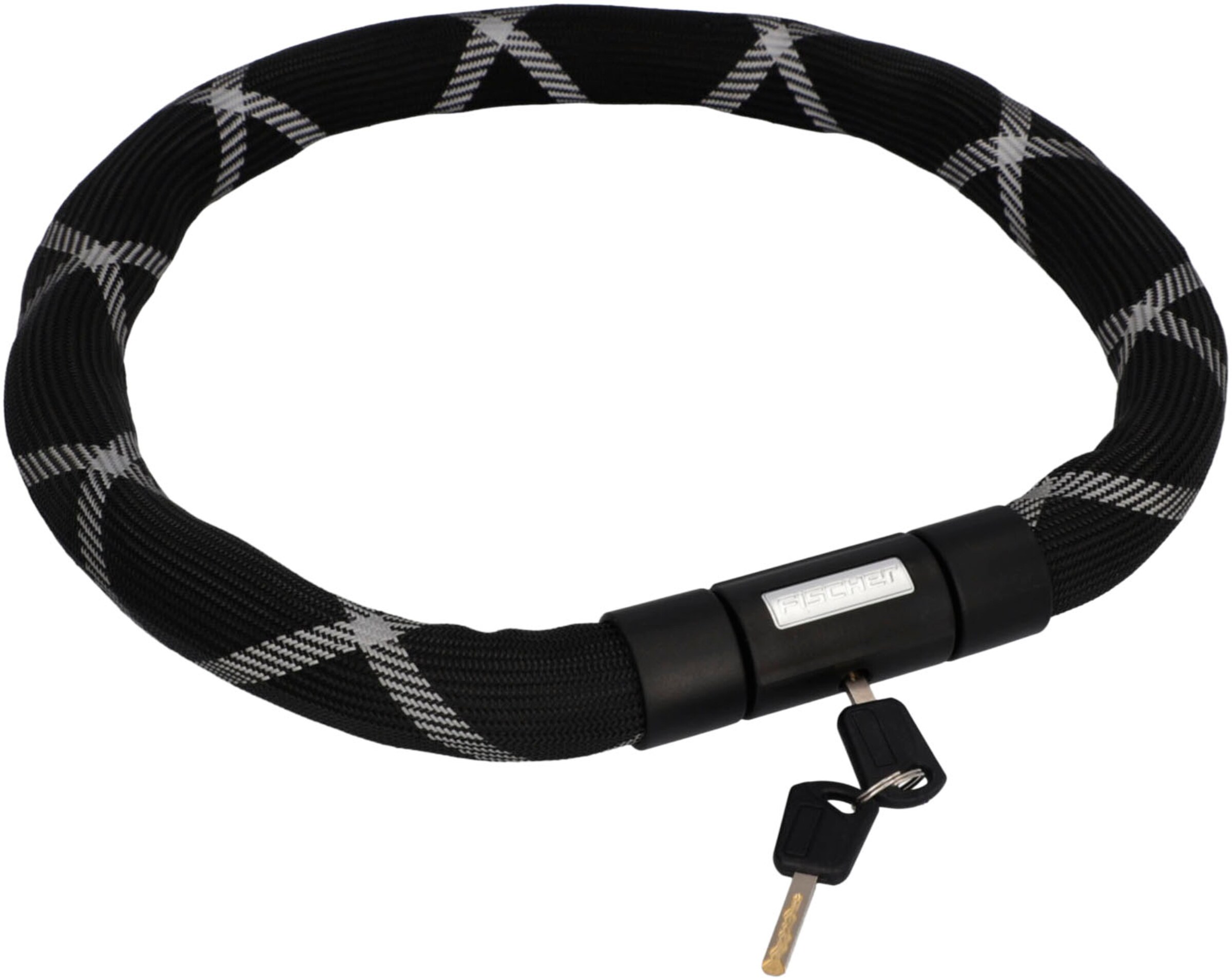 FISCHER Fahrräder Kettenschloss in Schwarz: Vorderseite