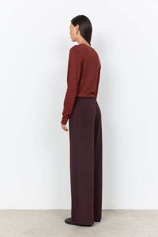 Soyaconcept - Pierna ancha Pantalón 'Banu 265' en marrón
