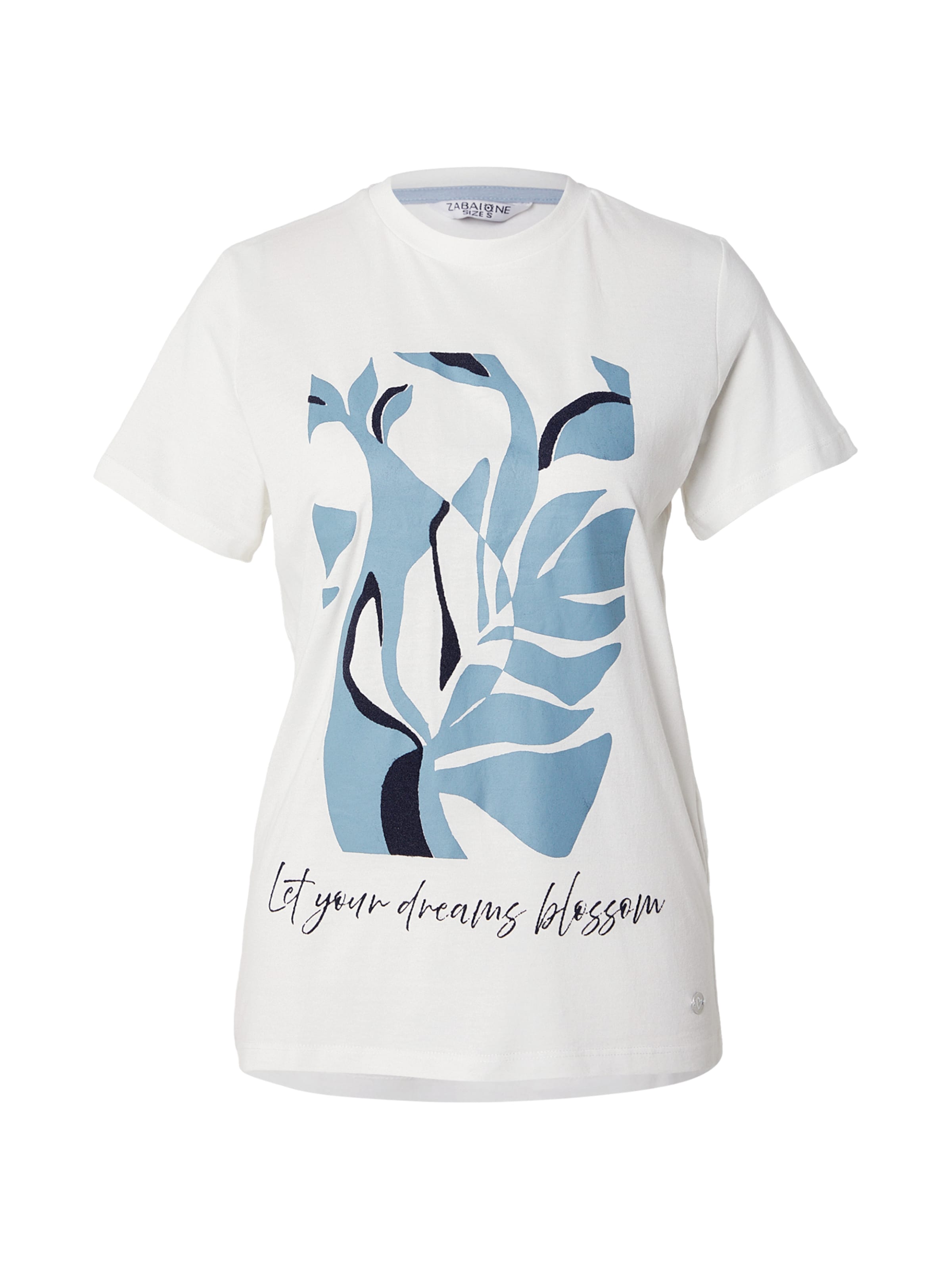 ZABAIONE T-Shirt 'Fl44ower' in Weiß: Vorderseite