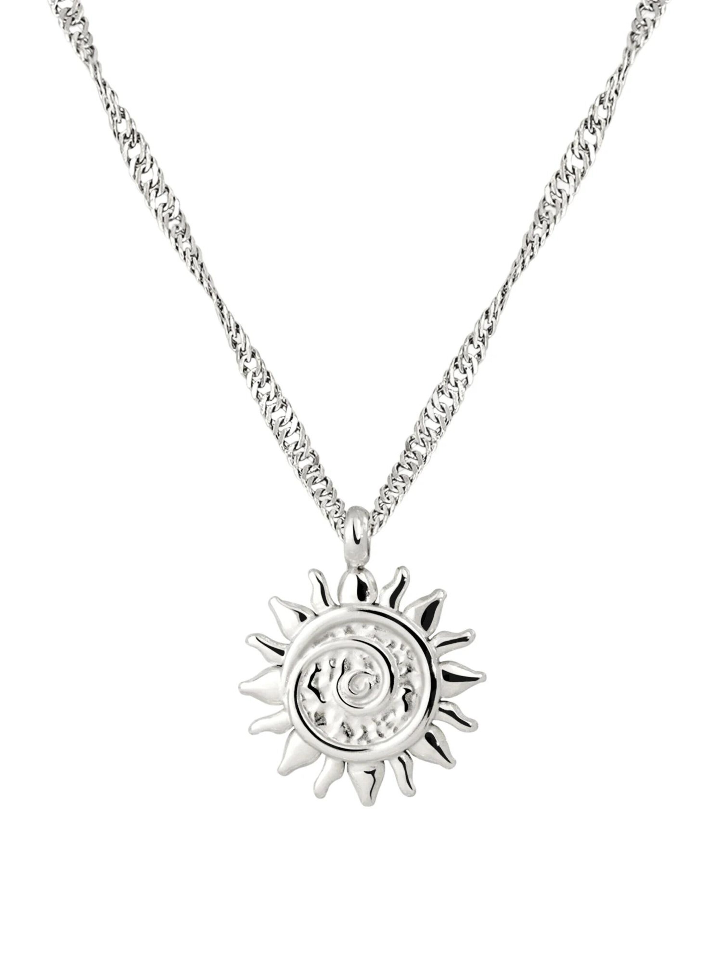 Luamaya Kette 'Sunny Swirl Necklace'‌‌‌‌‌‌‌ in Silber: Vorderseite
