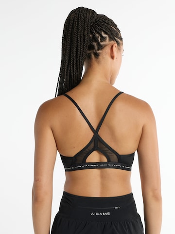 A-Game Bustier Športni nederček 'Adjustable Yoga Sports Bra' | črna barva