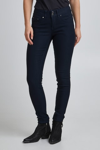 Fransa Skinny Pants in Blue: front