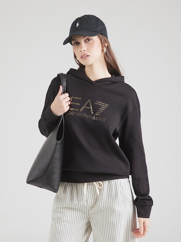 EA7 Emporio Armani Dressipluus, värv must: eest vaates