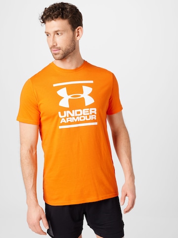 UNDER ARMOUR - Camiseta funcional 'Foundation' en naranja: frente