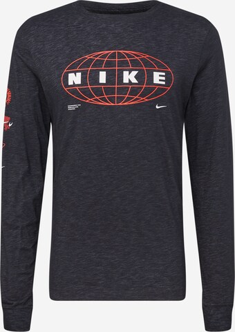 NIKE Funktionsskjorte i sort: forside