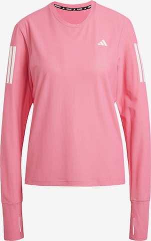 T-shirt fonctionnel 'Own The Run' ADIDAS PERFORMANCE en rose : devant