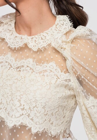 Ombre Bluse 'OW-TS-E0015' in Weiß