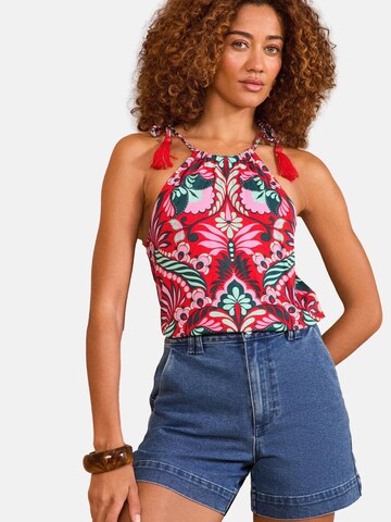 love & roses Top in Rood: voorkant