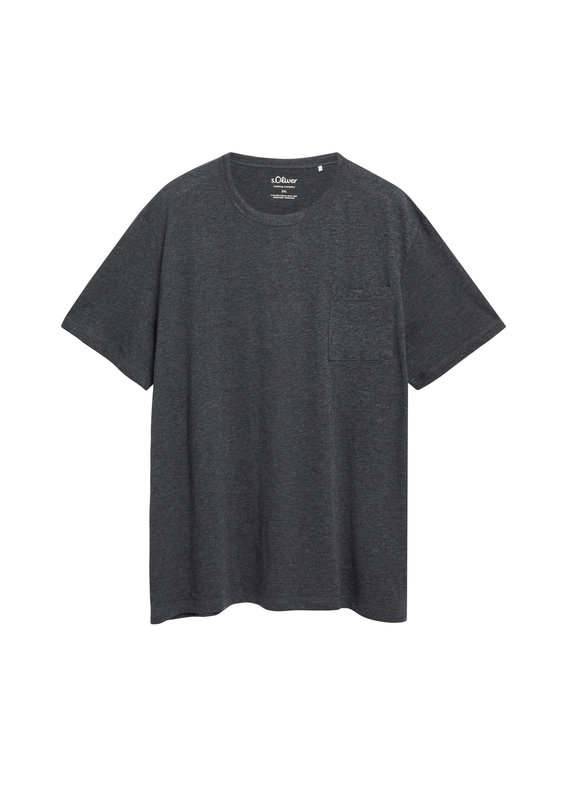s.Oliver Men Big Sizes Shirt in Black: front