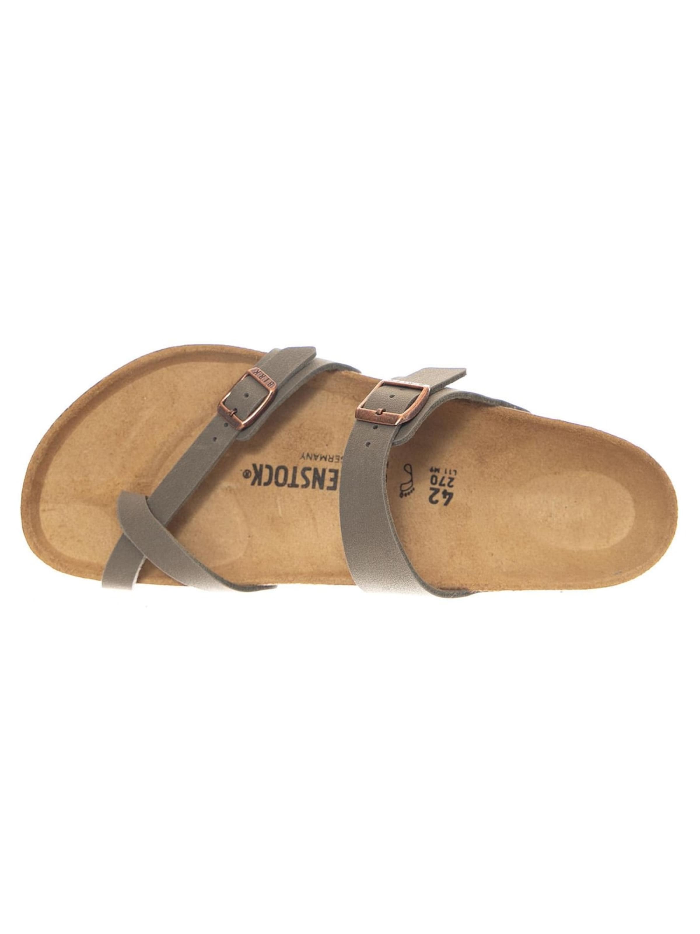 BIRKENSTOCK Sandalen 'Mayari Birkibuc Regular Fit Stone' in Beige