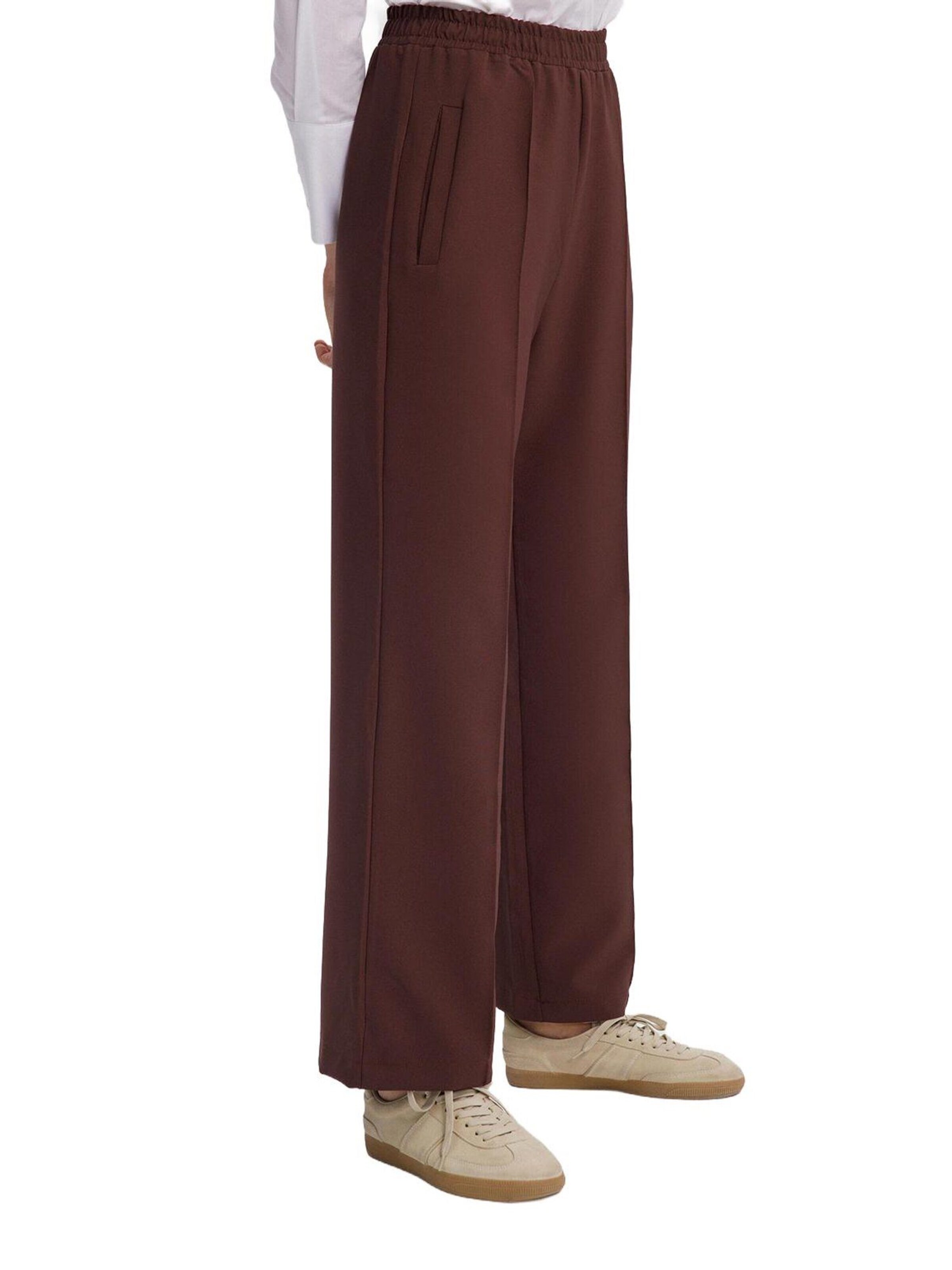 Touche Prive Loose fit Pleated Pants in Brown