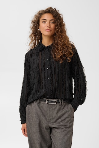 CULTURE - Blusa 'WASA' em azul: frente