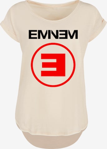 F4NT4STIC Shirt 'Eminem E Rap Hip Hop Music' in Beige: front