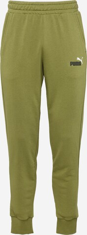 PUMA Tapered Sportbroek 'ESS+' in Groen: voorkant