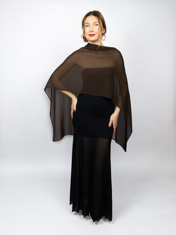Milanini Atelier - Pañuelo 'Dark Brown Greek-Style Cape | Elegant Evening Wrap' en marrón