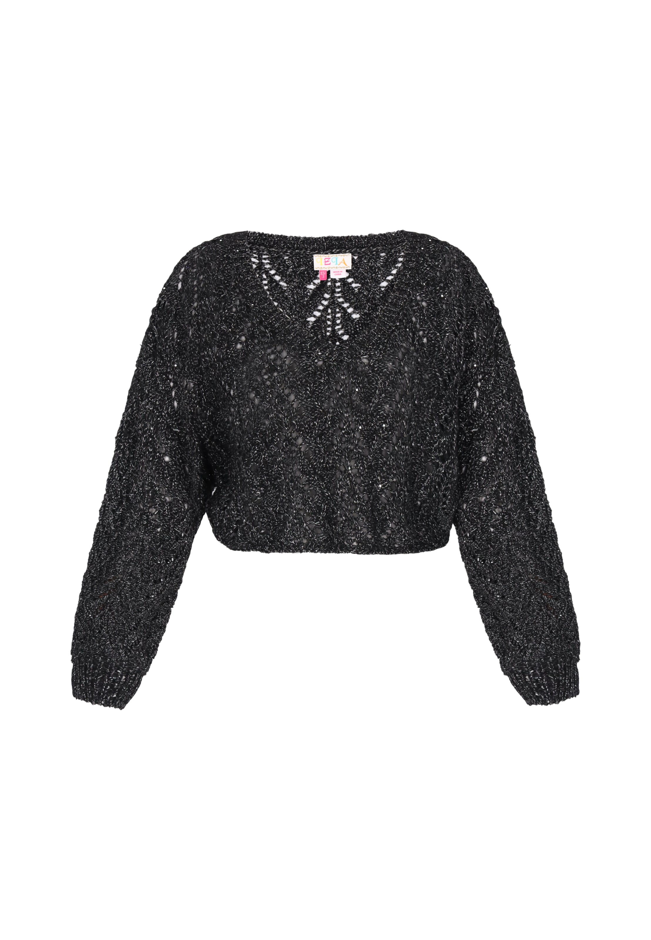 IZIA Pulóver - fekete: elől