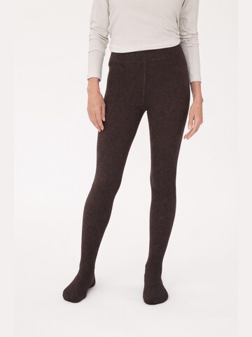 GOBI Cashmere Slimfit Leggings 'High-Rise Cashmere Knit Tights' in Bruin: voorkant