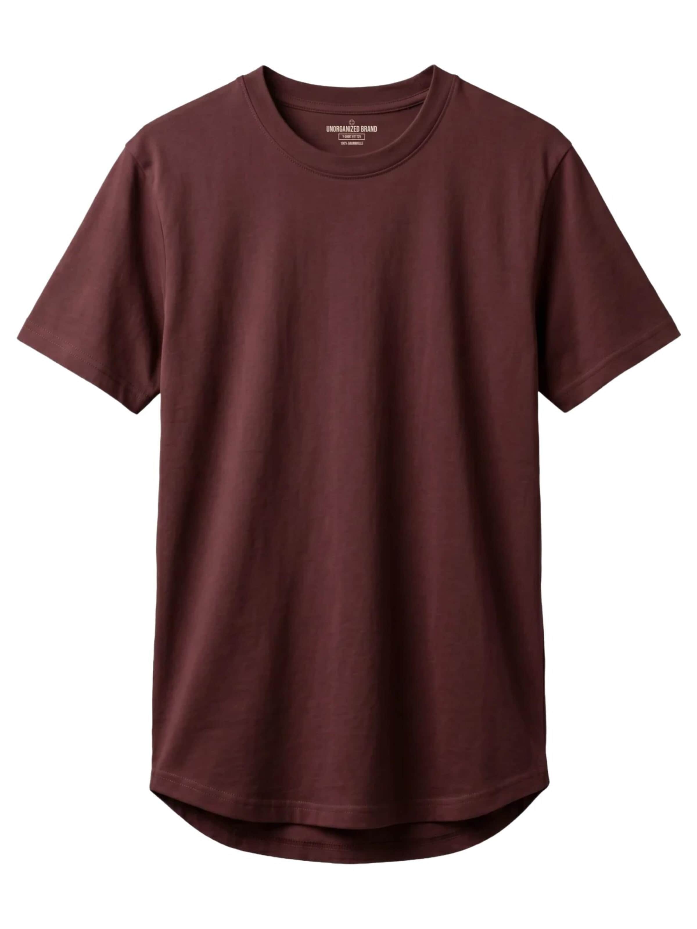 UNORGANIZED BRAND Shirt 'BASIC RUNDER SAUM T25' in Red: front